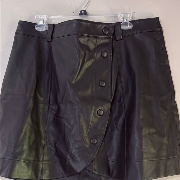 Eloquii Faux Leather Mini Skirt Wrap Style - Picture 5 of 7